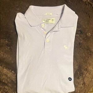 Abercrombie & Fitch Men's Lavender Polo Shirt